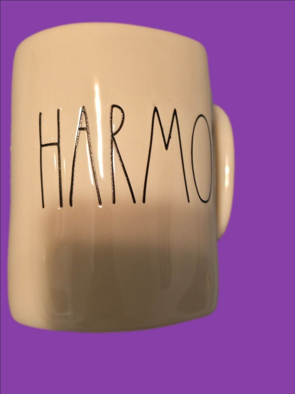 4/$25 Deal! Rae Dunn White Ceramic Mug with HARMONY Script